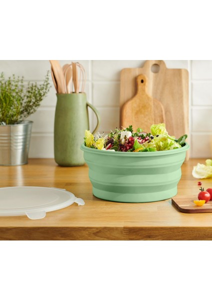 Salata Kasesi, Silikon, Katlanabilir, Kapaklı