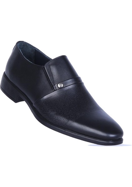 1902 Siyah Kauçuk %100 Deri Erkek Klasik Ayakkabı