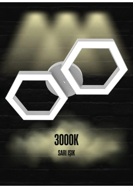 Farfalla ( Gri Kasa, Sarı Işık ) Ledli Modern Plafonyer LED Avize, Salon, Mutfak, Oturma Odası