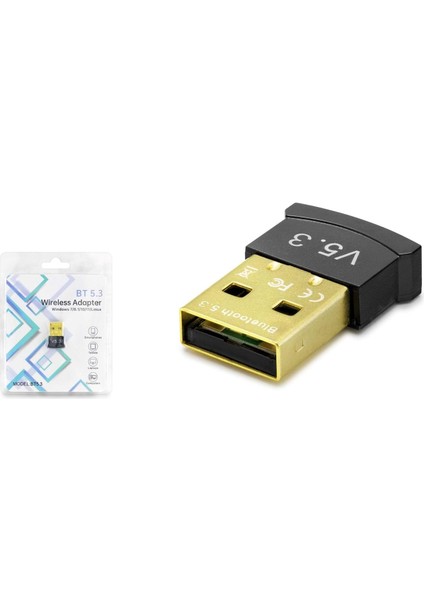 Bt5.3 Mini USB V5.3 Bluetooth Adaptör - Siyah