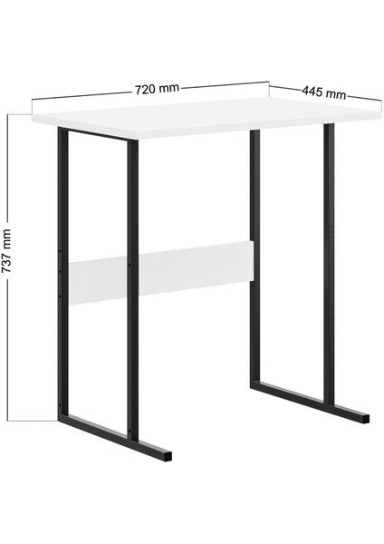 MSE2 Metal Ayaklı Çalışma Masası - Beyaz