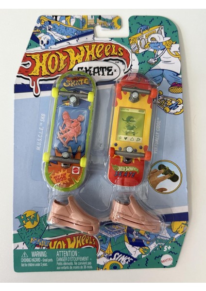 Skate Retro Temalı Ikili Parmak Kaykay ve Ayakkabı - Model 3