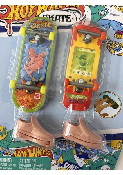 Skate Retro Temalı Ikili Parmak Kaykay ve Ayakkabı - Model 3 fiyatları