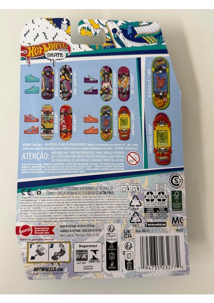 Skate Retro Temalı Ikili Parmak Kaykay ve Ayakkabı - Model 3 modelleri