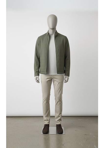 Erkek Dik Yaka Ince Yazlık Mont