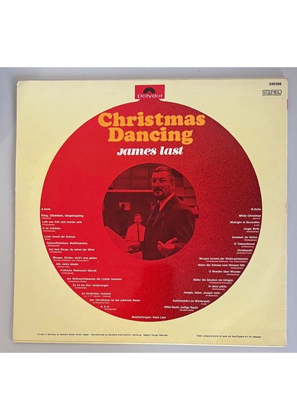 James Last Christmas Dancing Lp Plak (Orijnal 1966 Almanya Dönem Baskı) fiyatları