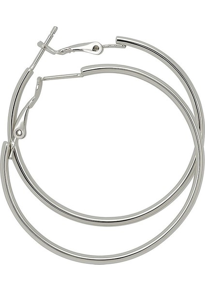 Metalik Renkli Halka Çelik Küpe