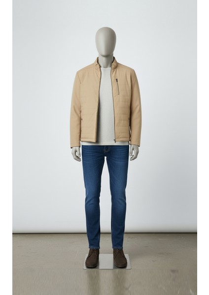 Erkek Dik Yaka Ince Yazlık Mont