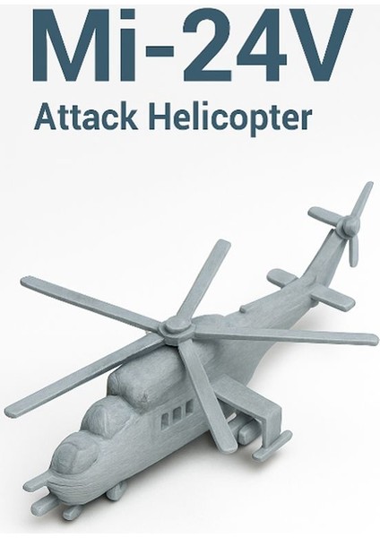 MI-24V Helikopter Kit Card - Eğitici Oyuncak