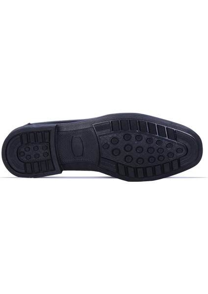 1161 Siyah Kauçuk %100 Deri Erkek Klasik Ayakkabı fırsatları