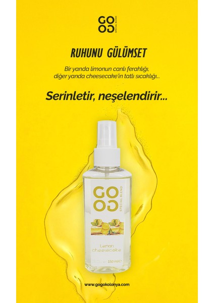 Gogo Lemon Cheesecake Kolonya 150ML fırsatları