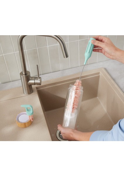 3’ü 1 Arada Bardak ve Şişe Yıkama Fırçası