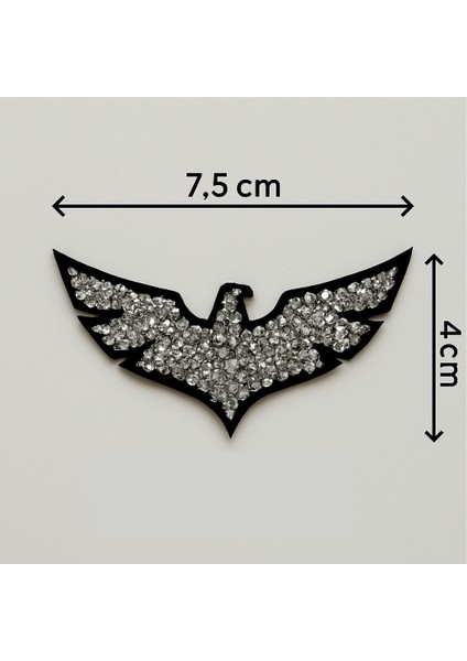 Taşlı Ütülenebilen Veya Sticker Olarak Kullanılabilen Kartal Modeli