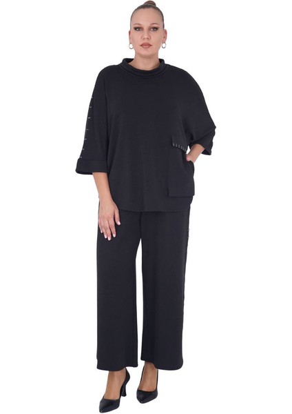 Kadın Büyük Beden Siyah Alt Üst İkili Uzun Kollu Takım indirimleri