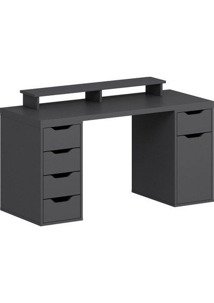 Alen 150 cm 5 Çekmeceli Dolaplı Çalışma & Oyuncu Masası - Antrasit