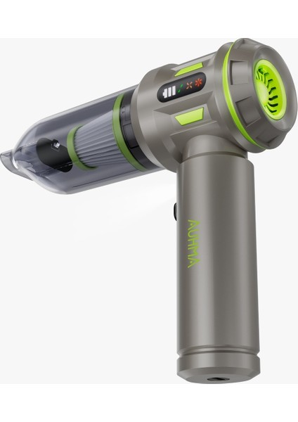 Auhma Ahv-20 Kablosuz Araç Içi Süpürge 17000PA Güçlü Vakum Dijital Göstergeli 100W Fırçasız Motor Üfleme Vakum Özellikli Yeşil fiyatları