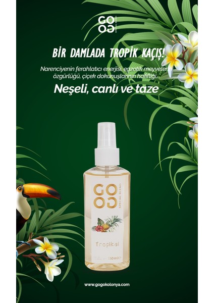 Gogo Tropikal Kolonya 150ML fırsatları