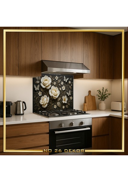 Temperli Cam Mutfak Tezgâh Arası