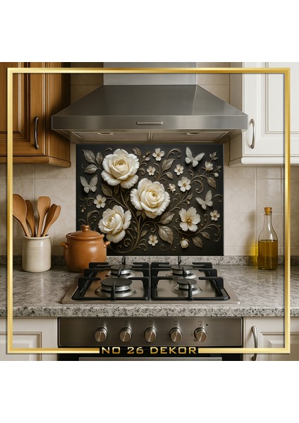 Temperli Cam Mutfak Tezgâh Arası modelleri