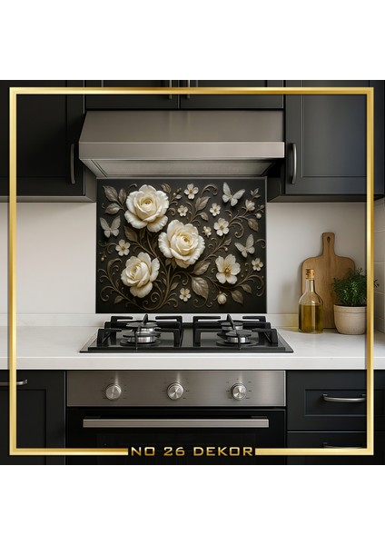 Temperli Cam Mutfak Tezgâh Arası