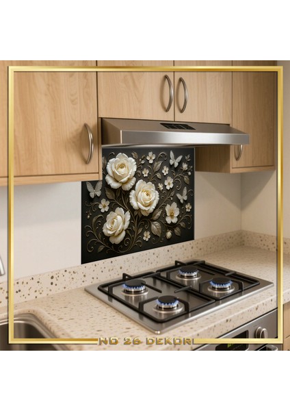 Temperli Cam Mutfak Tezgâh Arası