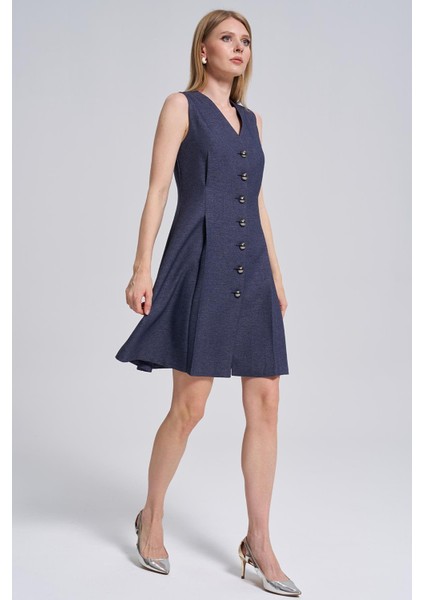 V Yaka-Düğme Detaylı, Elbise fiyatları