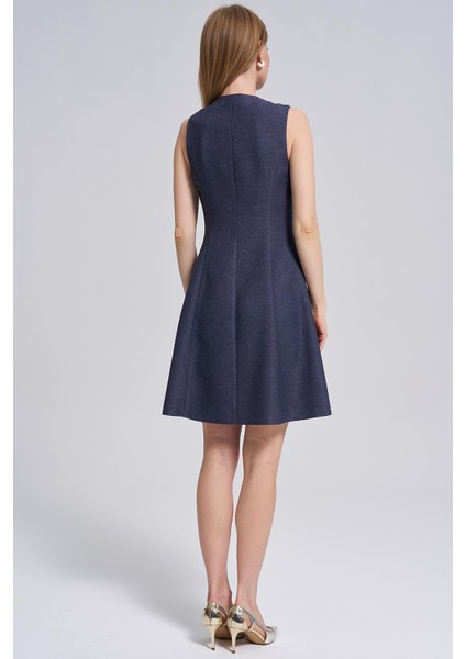 V Yaka-Düğme Detaylı, Elbise indirimleri