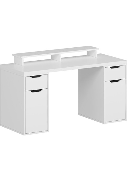 Alen 150 cm 2 Çekmeceli 2 Dolaplı Çalışma & Oyuncu Masası - Beyaz