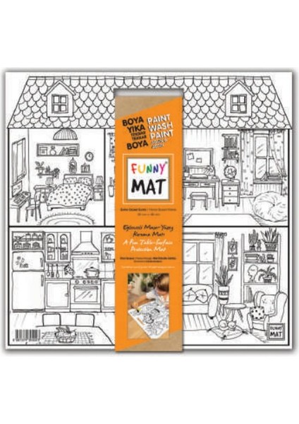 Funny Mat - Evim Güzel Evim 40X40CM