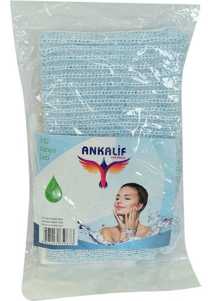 Banyo Lifi + Kese + Ipli Topuk Taşı 3 Lü Banyo Seti