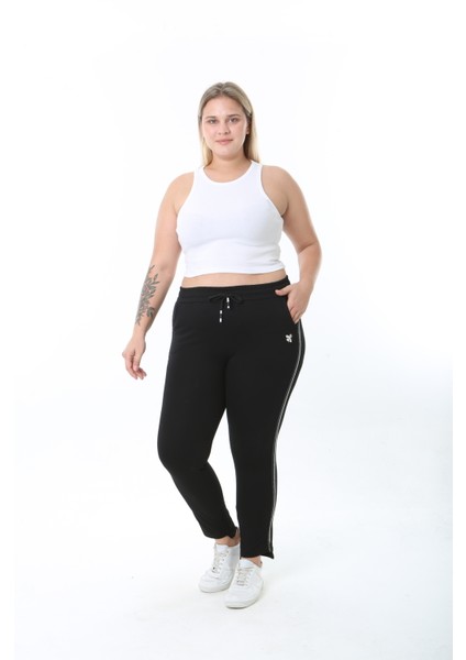 Kadın Yan Şeritli Büyük Beden Pantolon