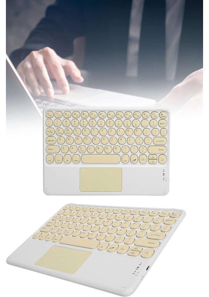 Android ve Ios Uyumlu Bluetooth Klavye Touchpad Slim Kablosuz Wifi Q Klavye