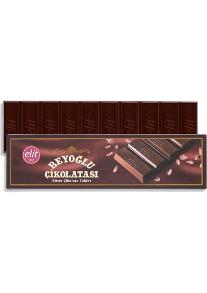 Meşhur Beyoğlu Çikolatası Bitter Tablet Çikolata 300g Glutensiz