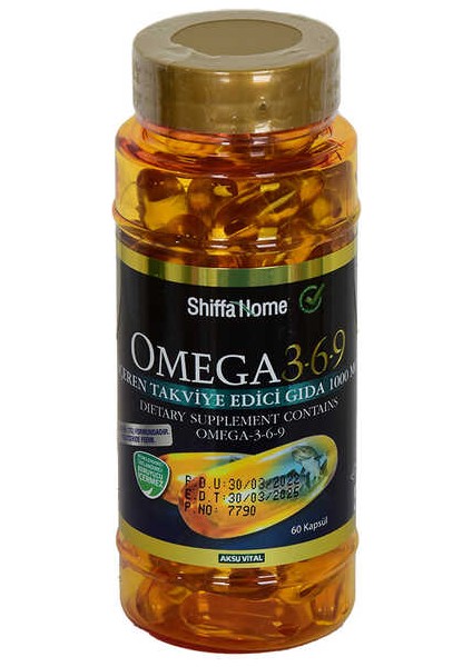Shiffa Home Omega 3-6-9 1000 Mg (Dha+Epa 550 Mg) Yumuşak 60 Kapsül