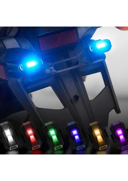 7 Renkli Şarjlı Mini LED Çakarlı Lamba Bisiklet Motosiklet Drone Için Uyarı Işığı modelleri