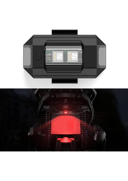 7 Renkli Şarjlı Mini LED Çakarlı Lamba Bisiklet Motosiklet Drone Için Uyarı Işığı