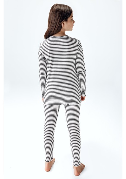 Kız Çocuk Fitilli Taytlı Takım Çizgili Renk fiyatları