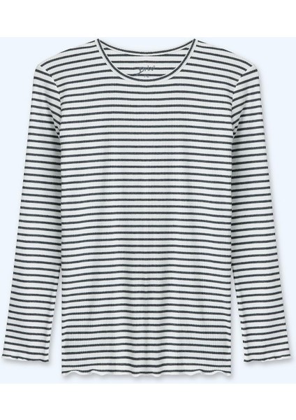 Kız Çocuk Fitilli Taytlı Takım Çizgili Renk modelleri