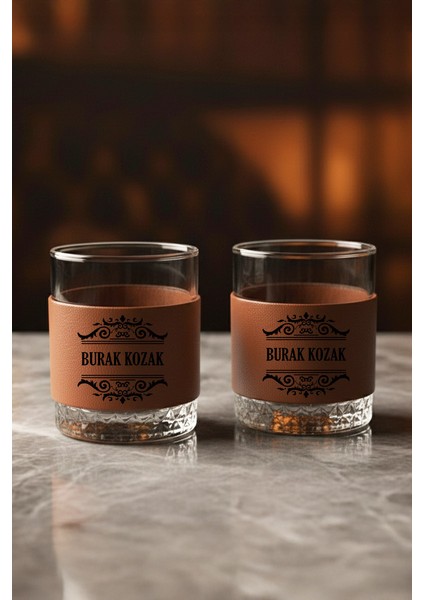 Lüks Deri Kaplı Viski Takımı – Isim Yazılı Şişe & Çikolatalı – Montreal Scotch modelleri