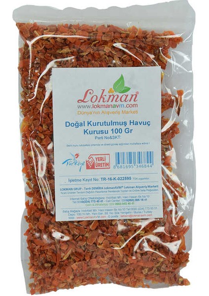 Havuç Kurusu 100 gr Paket fiyatları