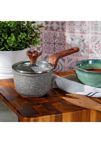 Mini Sos Tenceresi 10 cm Granit Kaplama Döküm