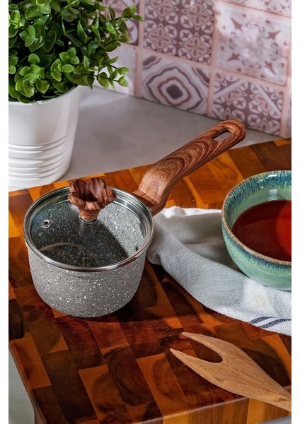 Mini Sos Tenceresi 10 cm Granit Kaplama Döküm