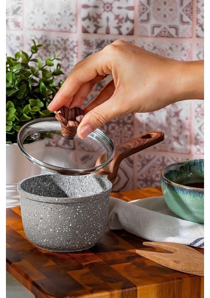 Mini Sos Tenceresi 10 cm Granit Kaplama Döküm