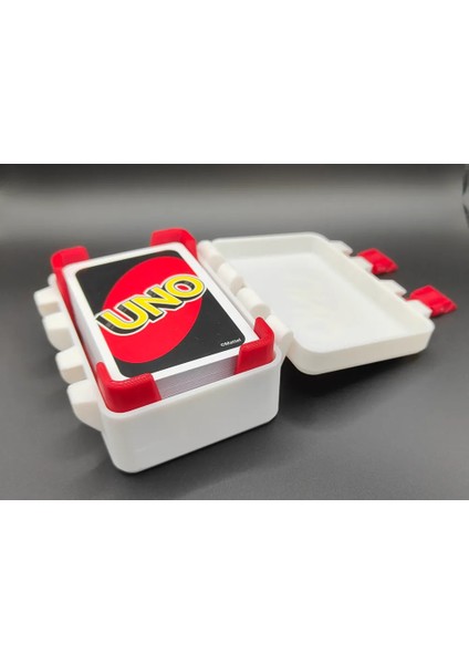 Uno Kartları Için 3D Baskı Dayanıklı Oyun Kart Kutusu - Taşınabilir Saklama Kutusu (Kilitli Kapaklı) fiyatları