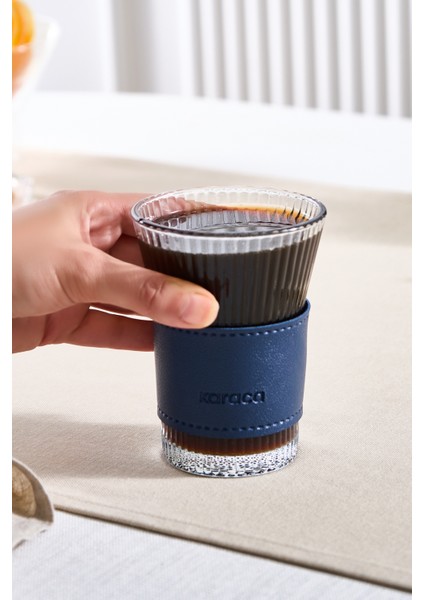 Leather Cool Touch Latte Bardağı 210 ml Lacivert