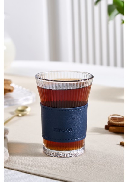 Leather Cool Touch Latte Bardağı 210 ml Lacivert