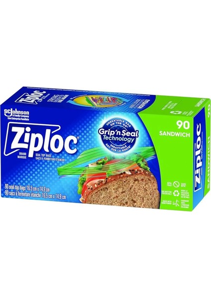 Grip'n Seal Technology Bag 90 Sandwıch Seal Top 16.5 cm x 14.9 cm modelleri