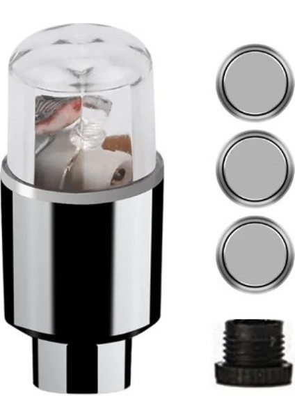 2 Adet Hareket Sensörlü Işıklı Sibop Kapağı Bisiklet Motorsiklet Otomobil Tekerleklerine Uygun