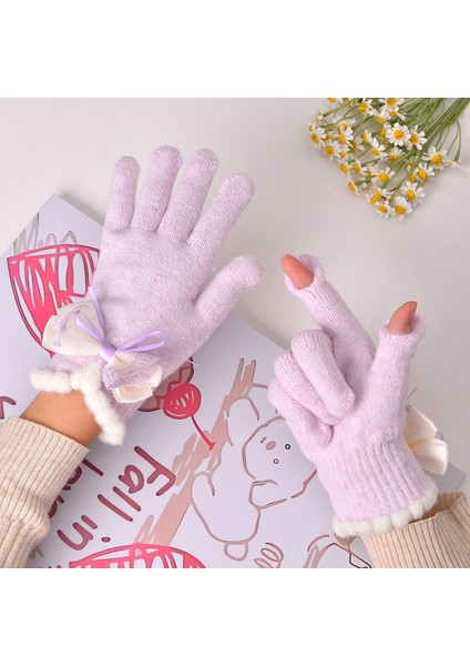 , Yün Içeren Parmak Arası Eldivenler, Sıcak Tutan, Donmaya Karşı Koruyan, Ekstra Kalın, Dokunmatik Ekranlı Öğrenci Modelleri (Yurt Dışından)