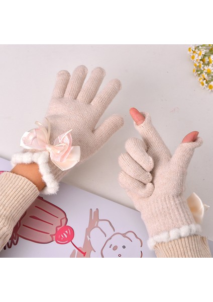 , Yün Içeren Parmak Arası Eldivenler, Sıcak Tutan, Donmaya Karşı Koruyan, Ekstra Kalın, Dokunmatik Ekranlı Öğrenci Modelleri (Yurt Dışından)